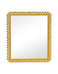Carnival Gras Rectangle Mirror in Gold Leaf