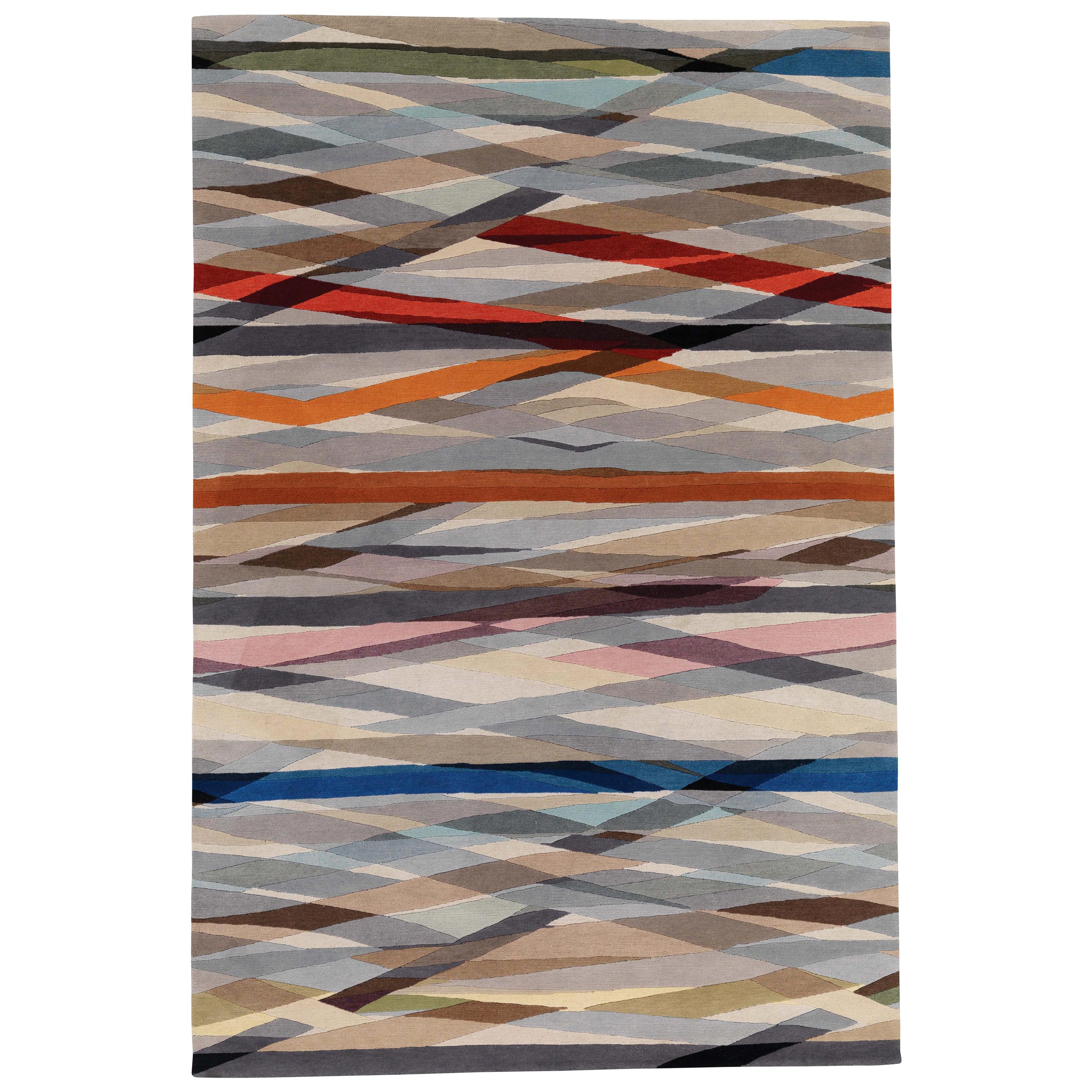 Carnival Hand Knotted 10x7 Rug in Wool by Paul Smith For Sale