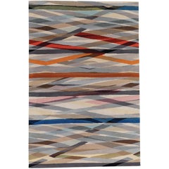 Carnival Hand-Knotted 6x4 Floor Rug in Wool by Paul Smith