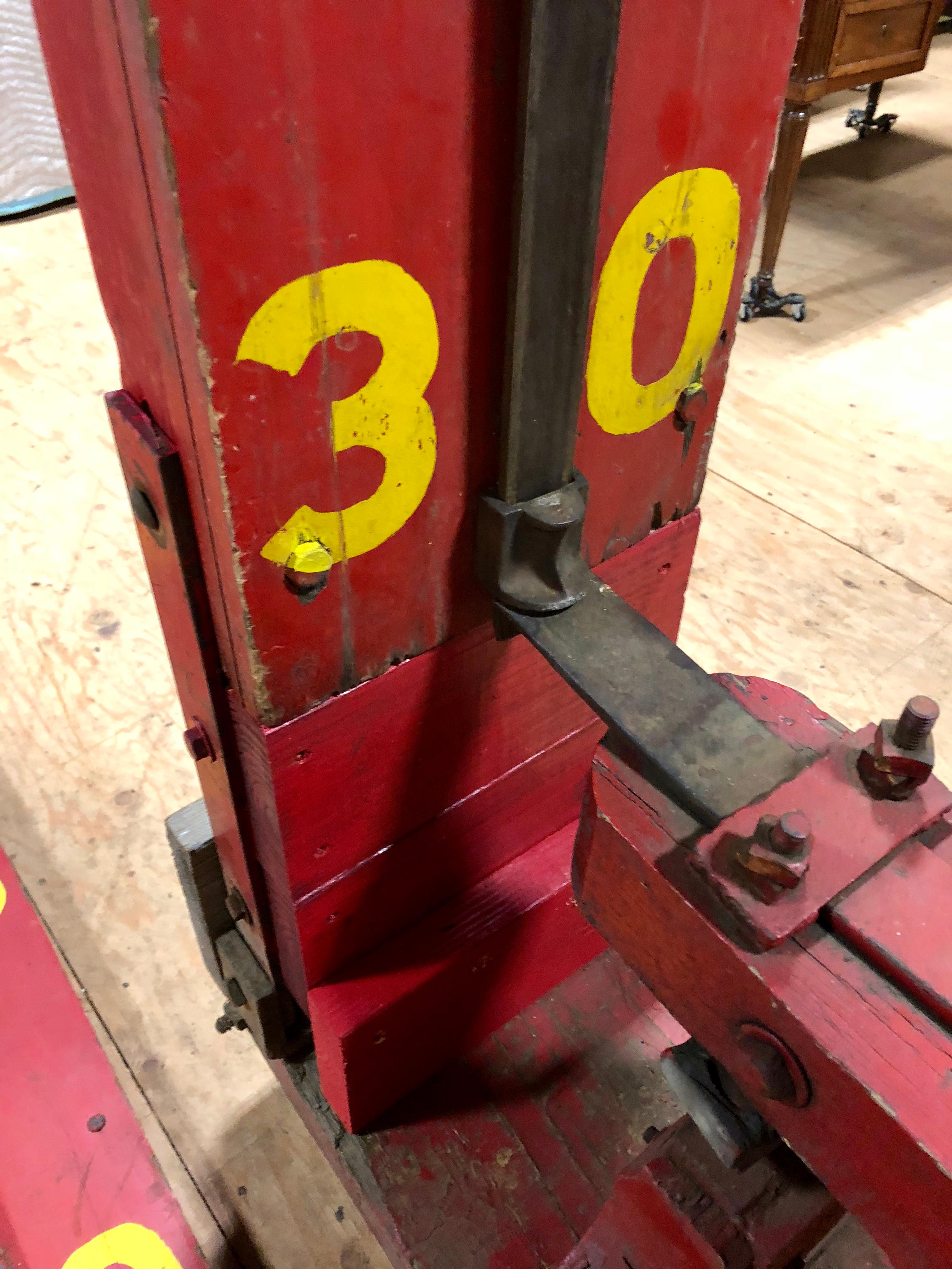 Folk Art Carnival “High-Striker” Strength Tester Game, circa 1940