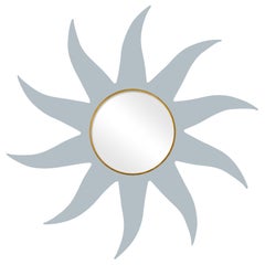 Carnival Jester Circle Mirror in Parma Gray
