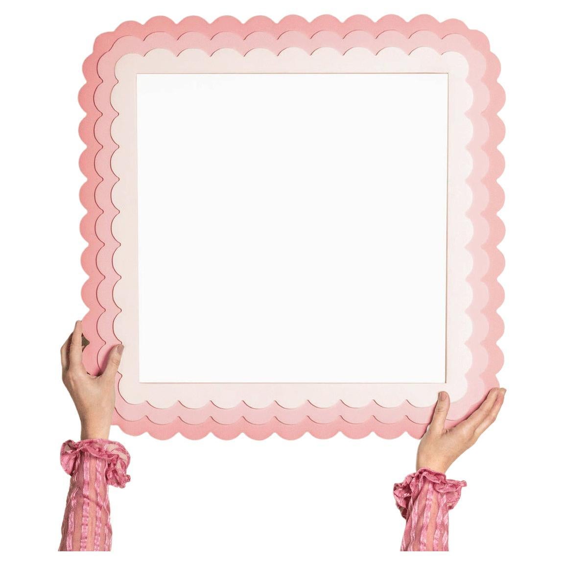 Carnival Krewe Ombré Mirror in Pink Ombré For Sale