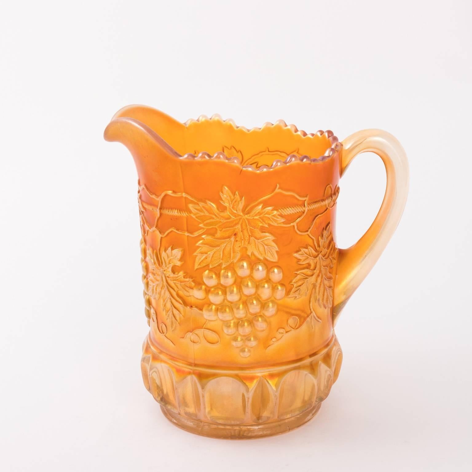 Carnival Lemonade Set Pitcher and Six Tumblers For Sale 4