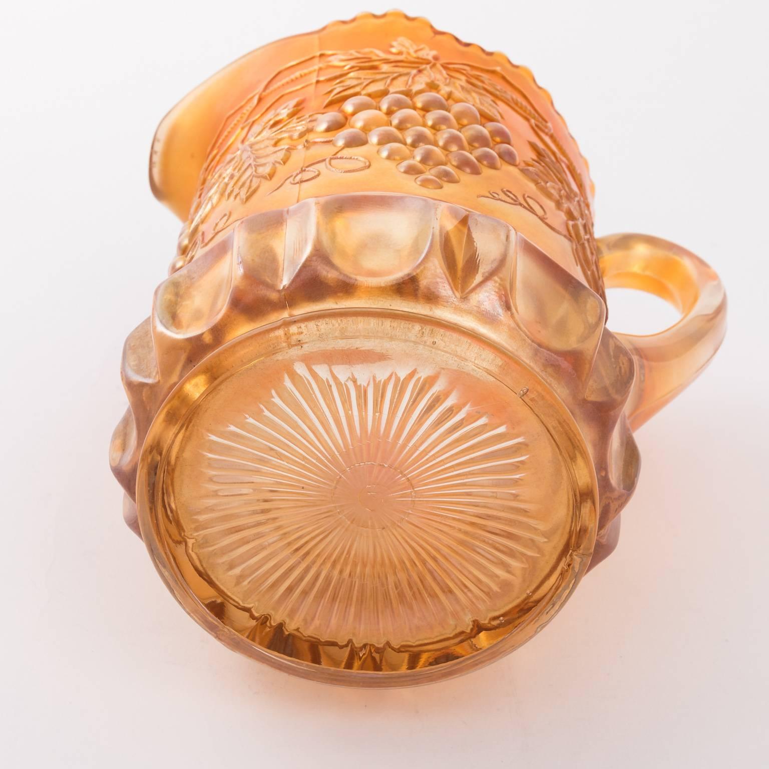 Carnival Lemonade Set Pitcher and Six Tumblers For Sale 5