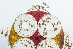 Carnival Midway Cast Iron Spinning Disc and Rabbit Shooting Gallery Target