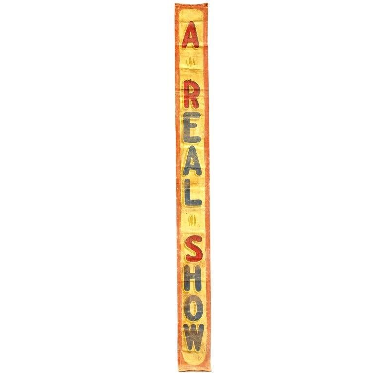 American Carnival Midway Sideshow Banner For Sale