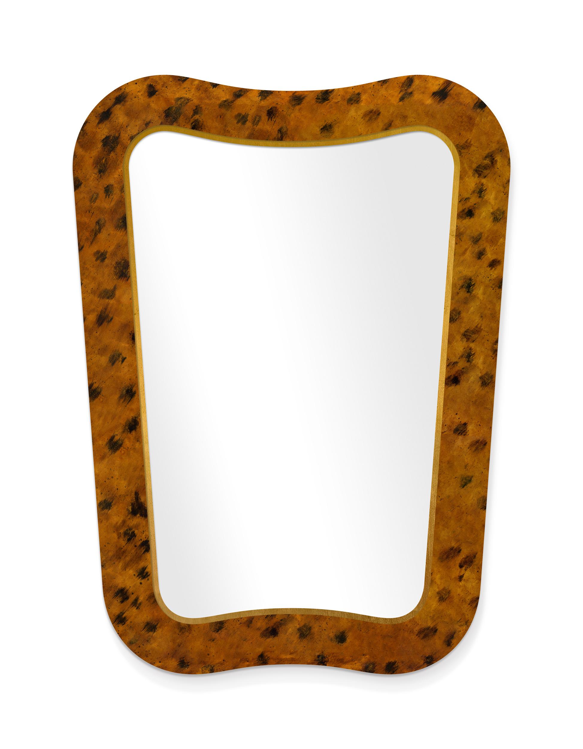 Carnival Mod Mirror in Tortoise In New Condition For Sale In New Orleans, LA