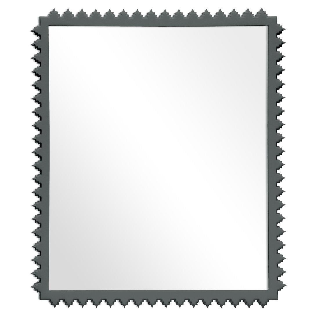 Carnival Muses Rectangle Mirror in Gunmetal For Sale