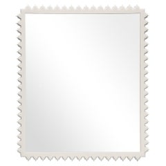 Carnival Muses Rectangle Mirror in White Dove