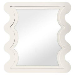 Carnival Mystic Rectangle Mirror in White Dove