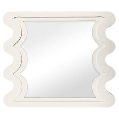 Carnival Mystic Rectangle Mirror in White Dove