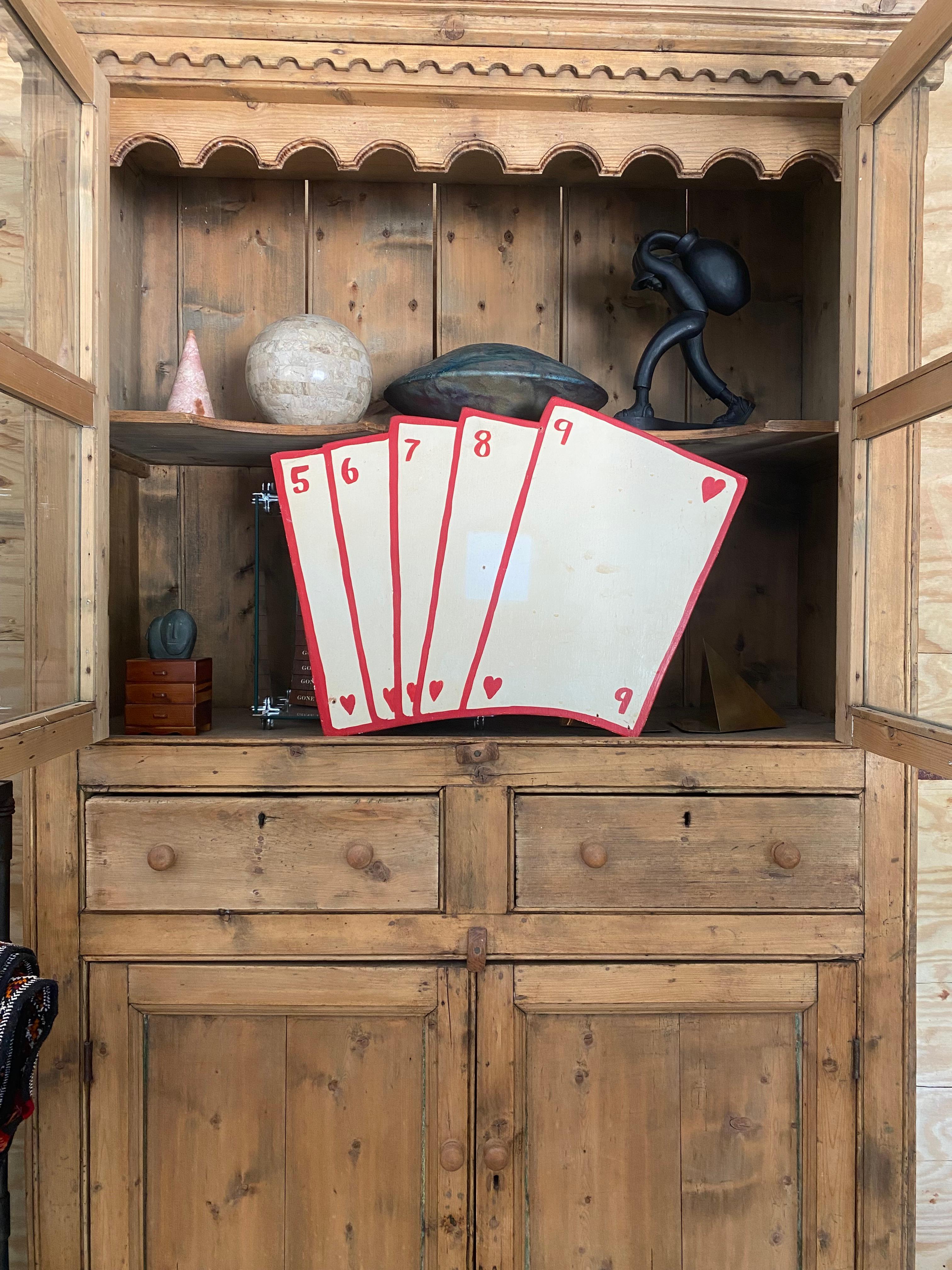 Karnevals-Spielkarten aus bemaltem Holz (Handbemalt) im Angebot