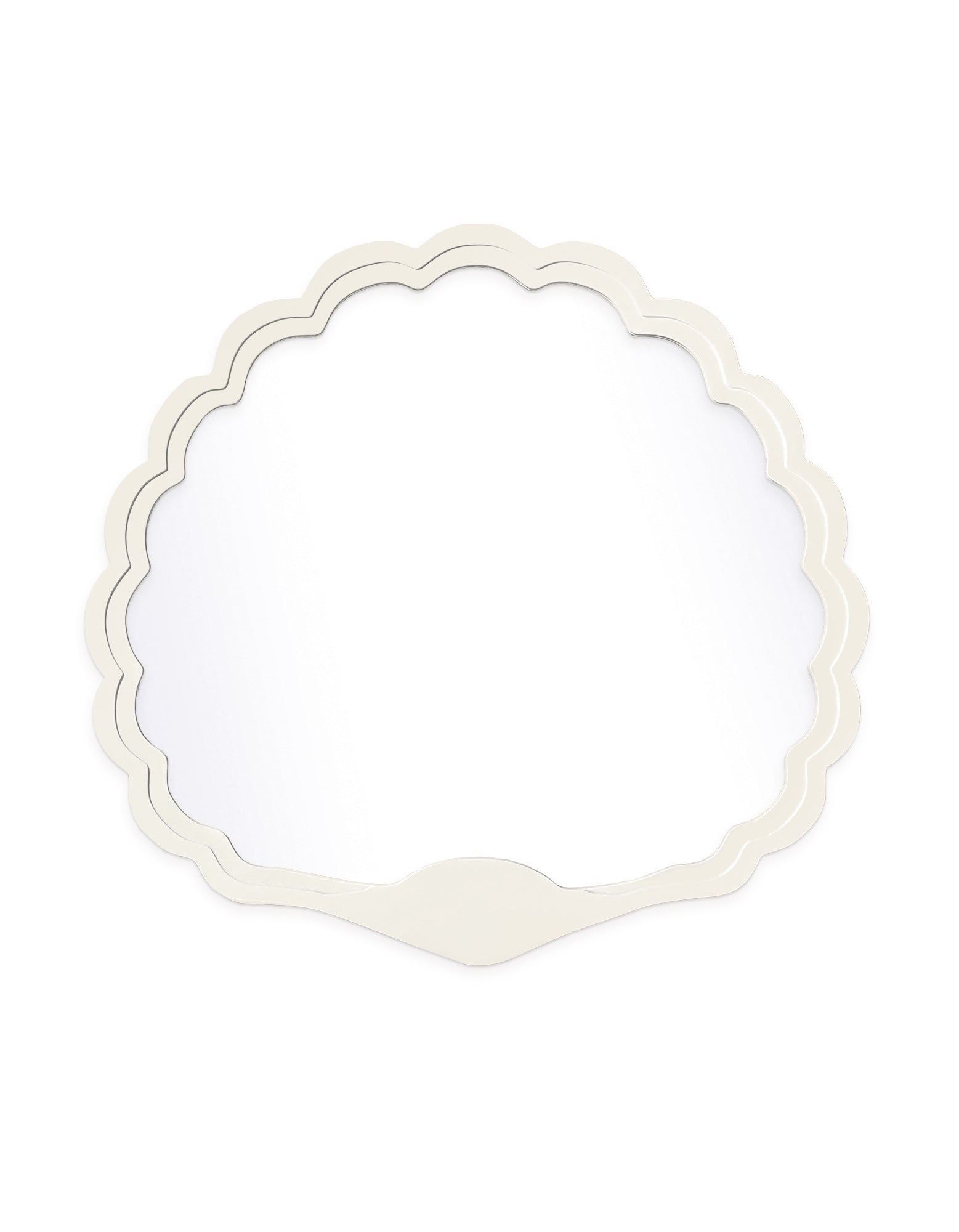Carnival Proteus Mirror in Swiss Coffee For Sale