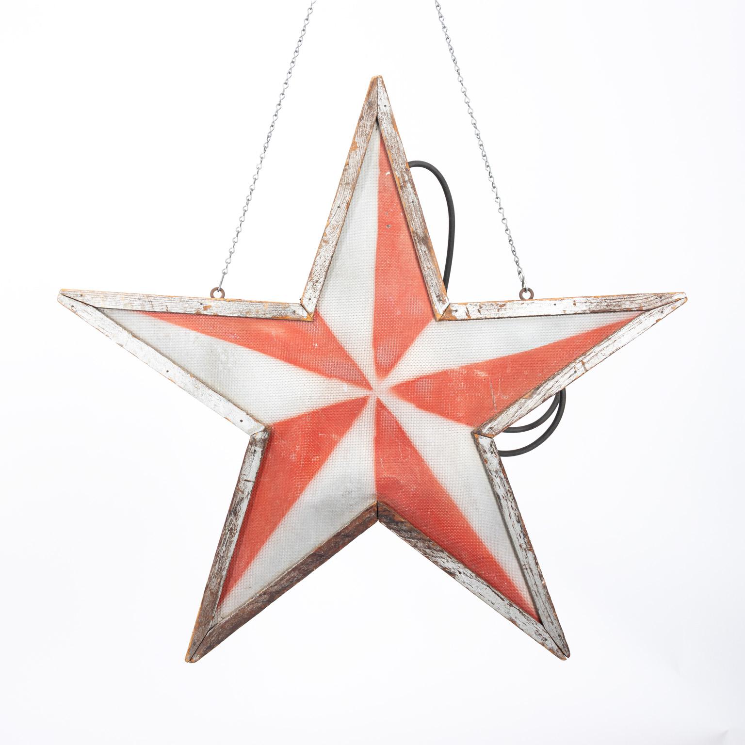 Folk Art Carnival Star Art Sign For Sale