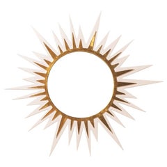 Carnival Zulu Circle Mirror in Frosted Petal
