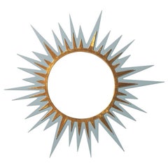 Miroir circulaire de carnaval Zulu en gris parme