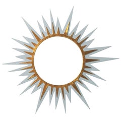 Carnival Zulu Circle Mirror in Pelican Gray