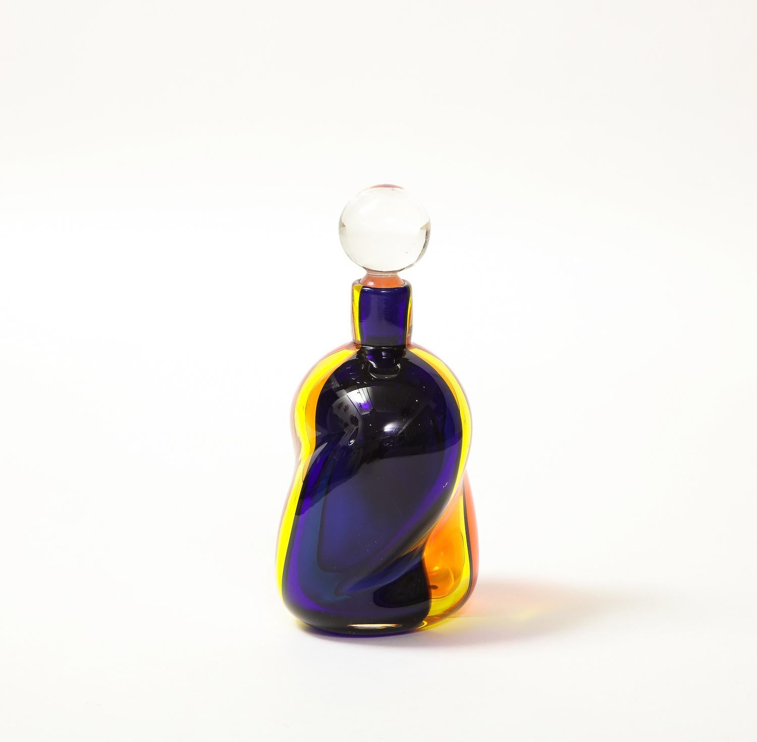 Italian Carnivale Stopper Bottle by Archimede Suguso For Sale
