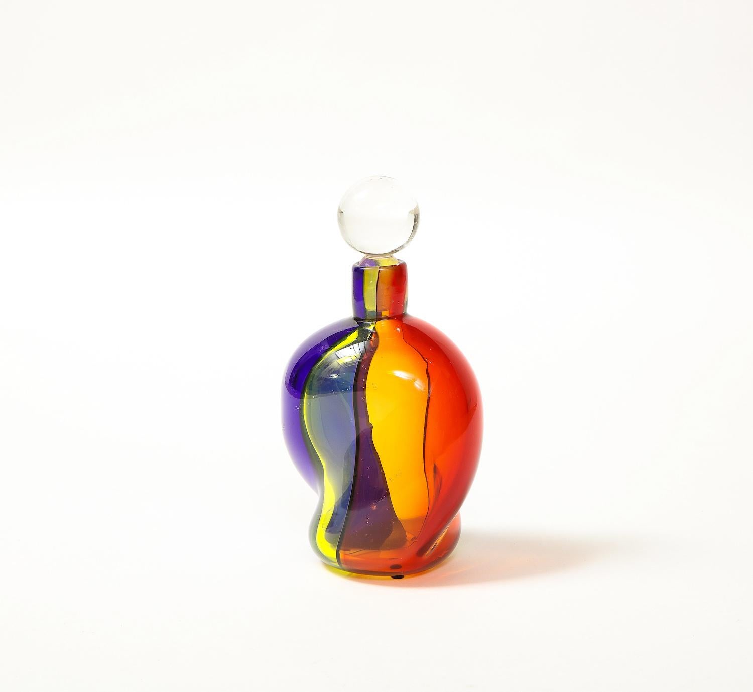 Carnivale Stopper Bottle by Archimede Suguso In Good Condition For Sale In New York, NY