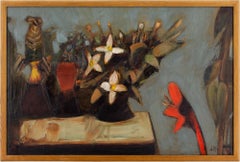 Caro Mekertchian, Still Life, Vintage Oil Painting