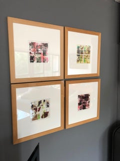 Tektonische Reihe. Satz von 4 Contemporary Mixed Media Gemälden