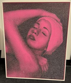 Shower Portrait (Pink), 2013 Serigrafia su tela con polvere di diamante