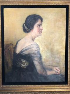Carol Aus  Portrait of  a Lady In Spectacular 19th Century Frame
