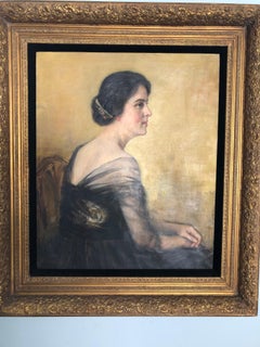 Carol Aus  Portrait of  a Lady In Spectacular 19th Century Frame