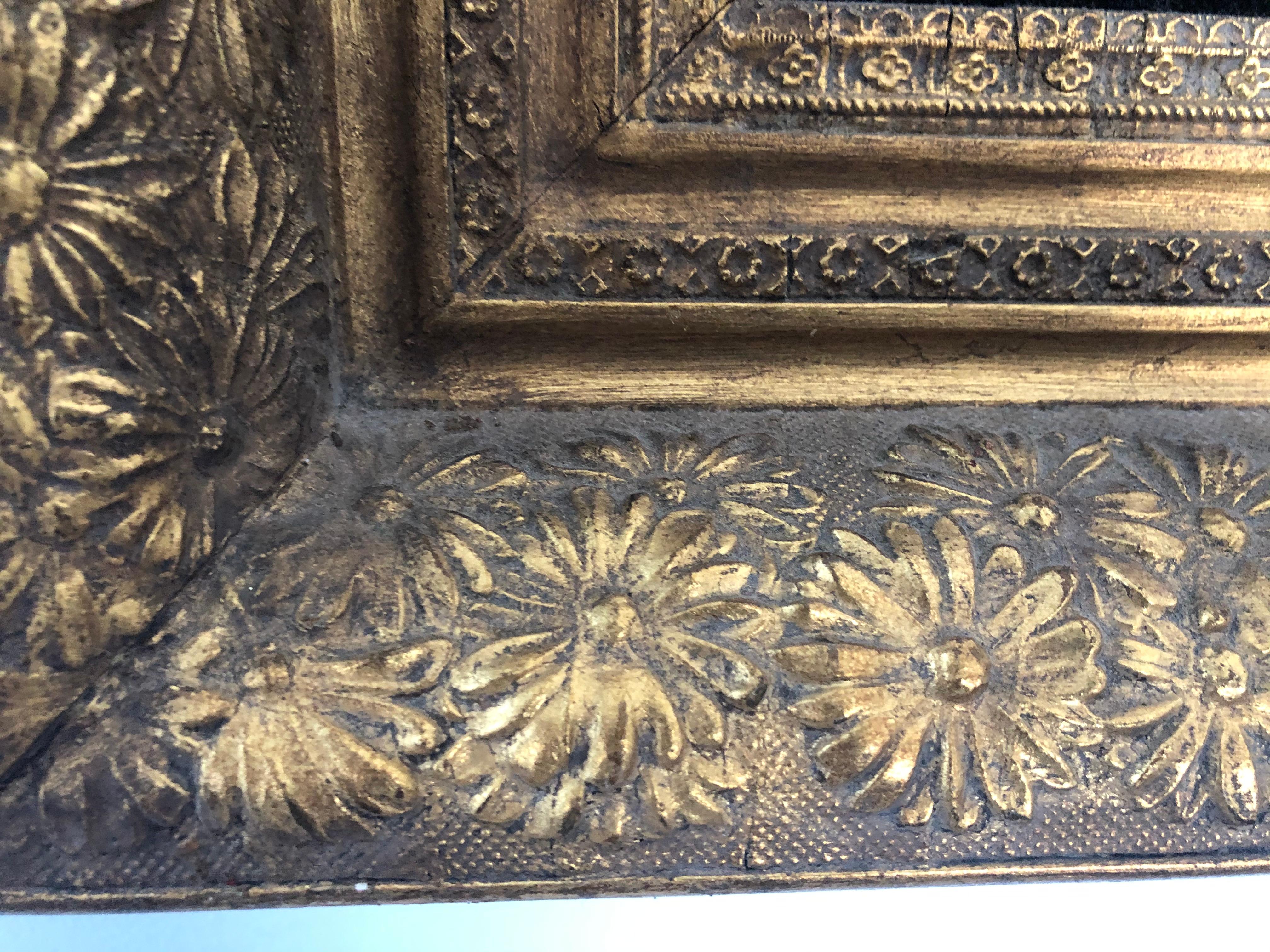 Carol Aus  Portrait de  Une dame dans un cadre spectaculaire du 19e siècle en vente 4