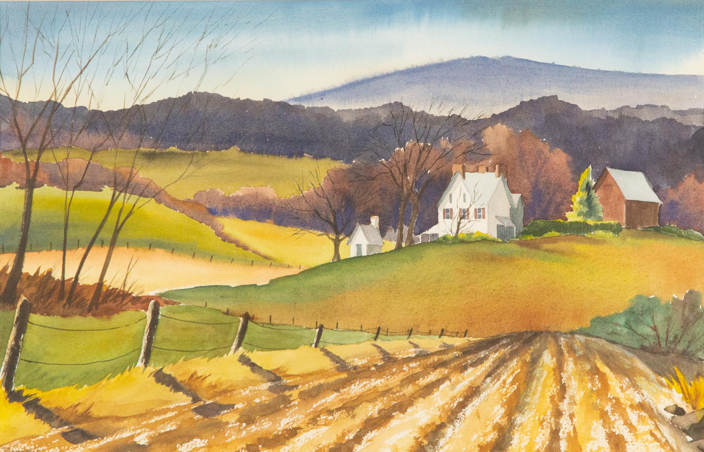 Carol Barany (1935- ) Paisaje Acuarela en venta 1