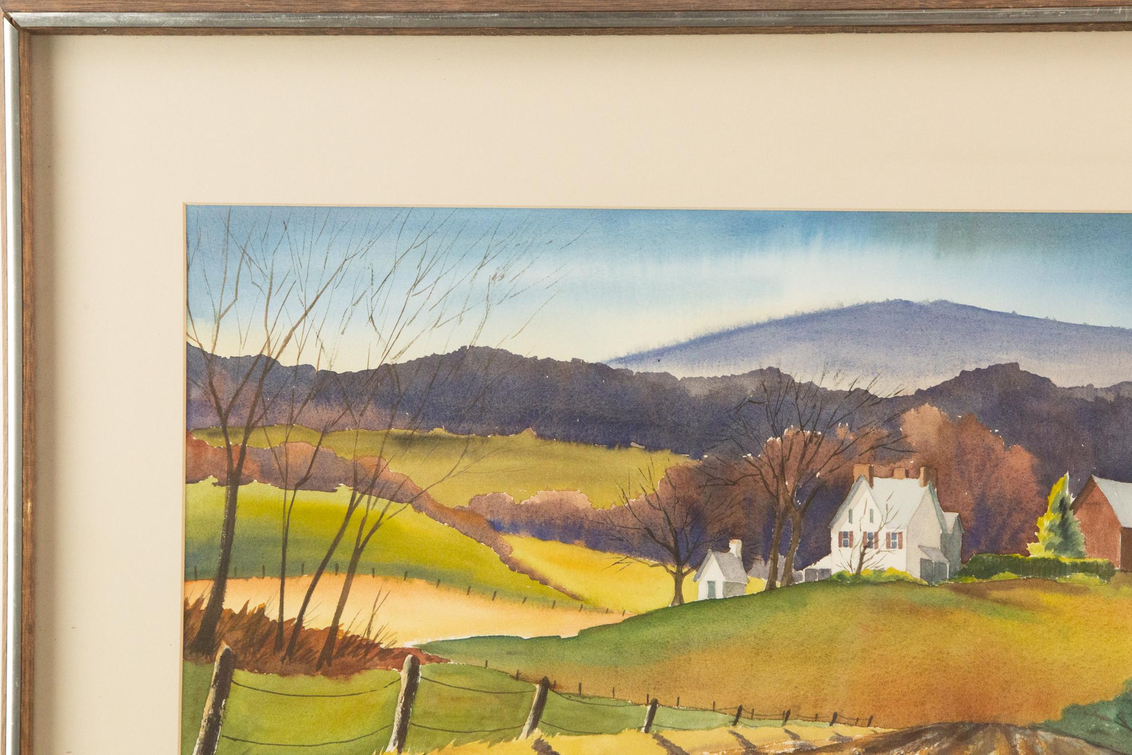 Carol Barany (1935- ) Paisaje Acuarela en venta 2