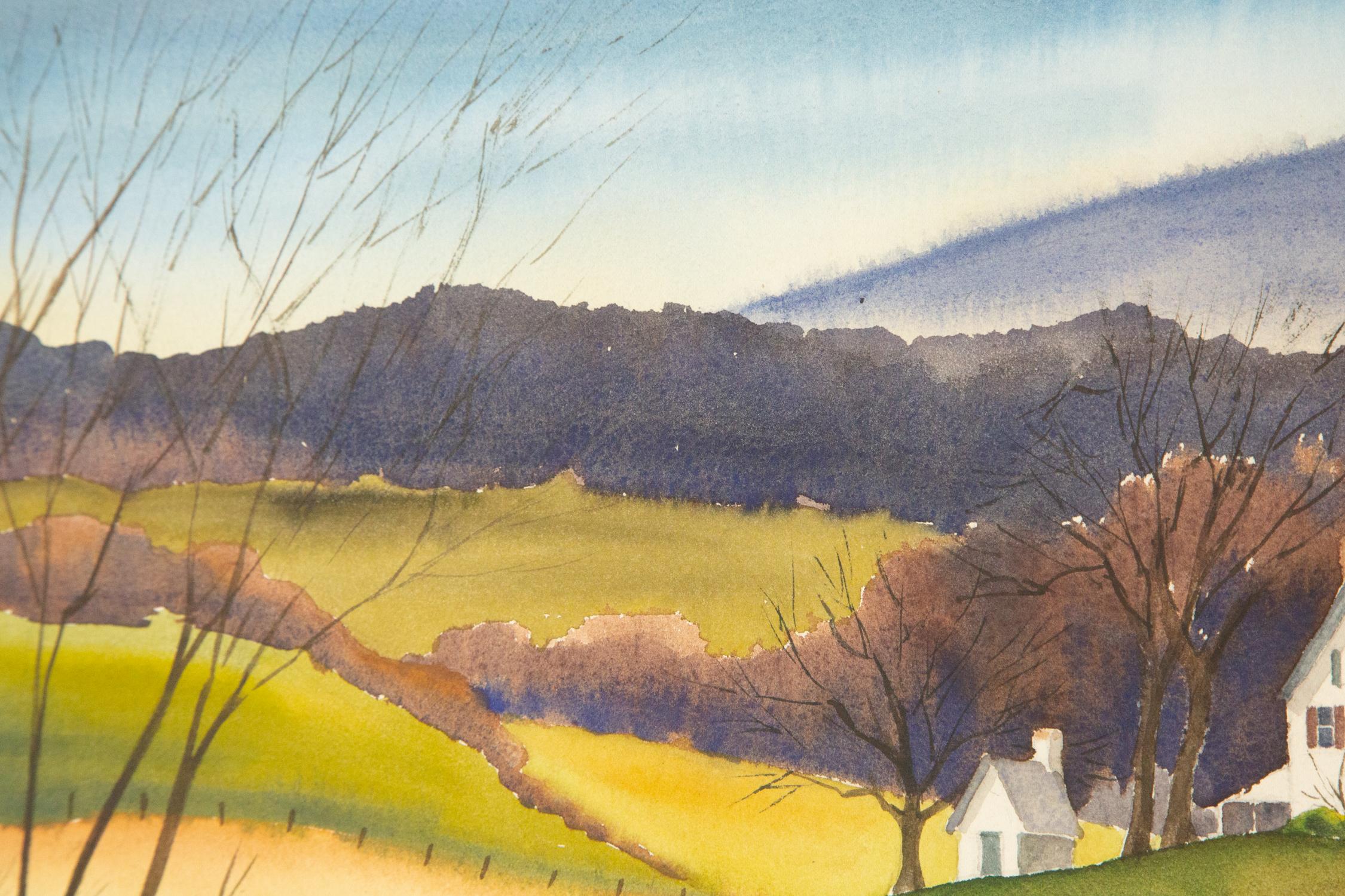 Carol Barany (1935- ) Paisaje Acuarela en venta 4