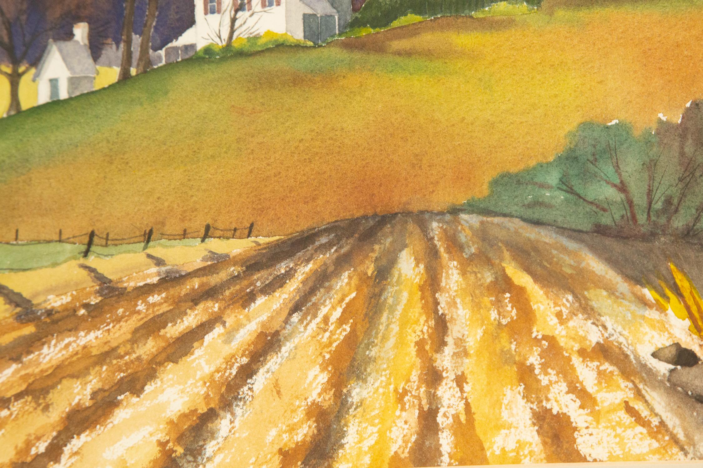 Carol Barany (1935- ) Paisaje Acuarela en venta 6