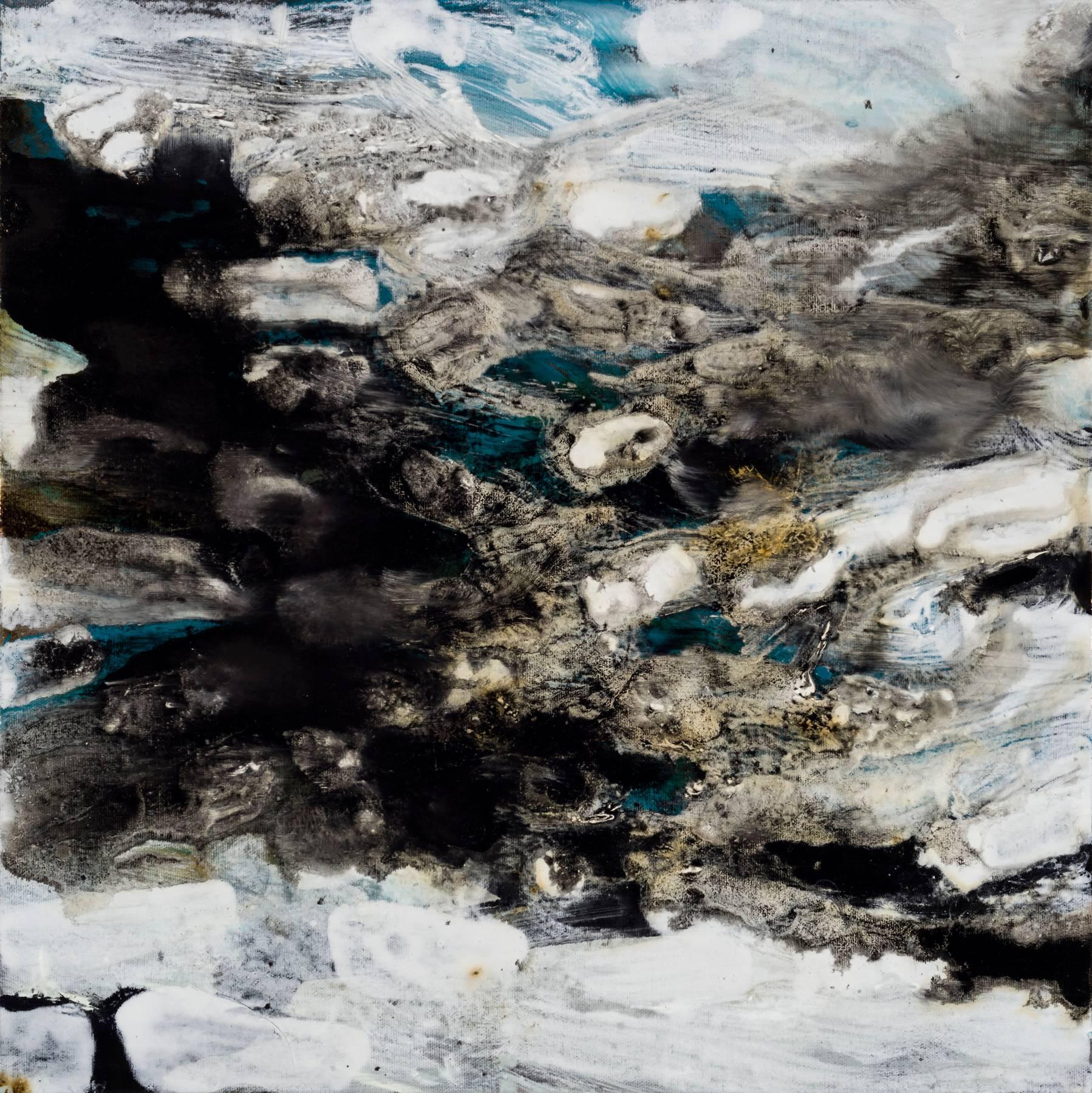 Carol Bernier Landscape Painting - Couleurs Oubliées No. 1,  abstract oil painting on canvas