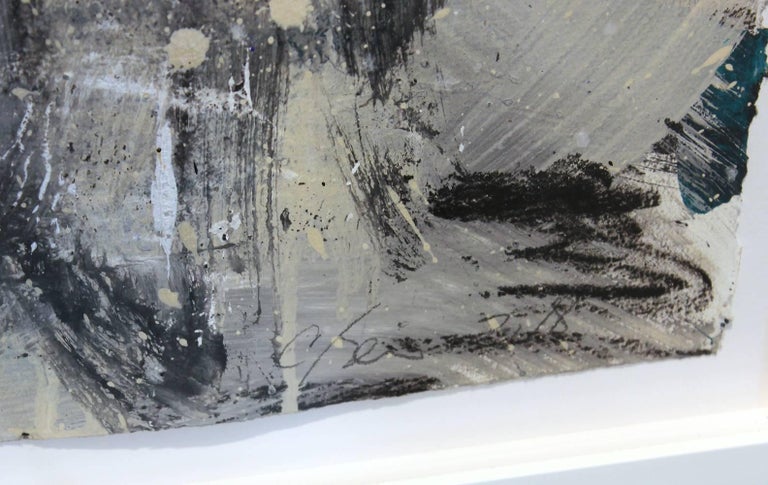 Ice Storm 2 Mixed Media Abstract Painting On Paper