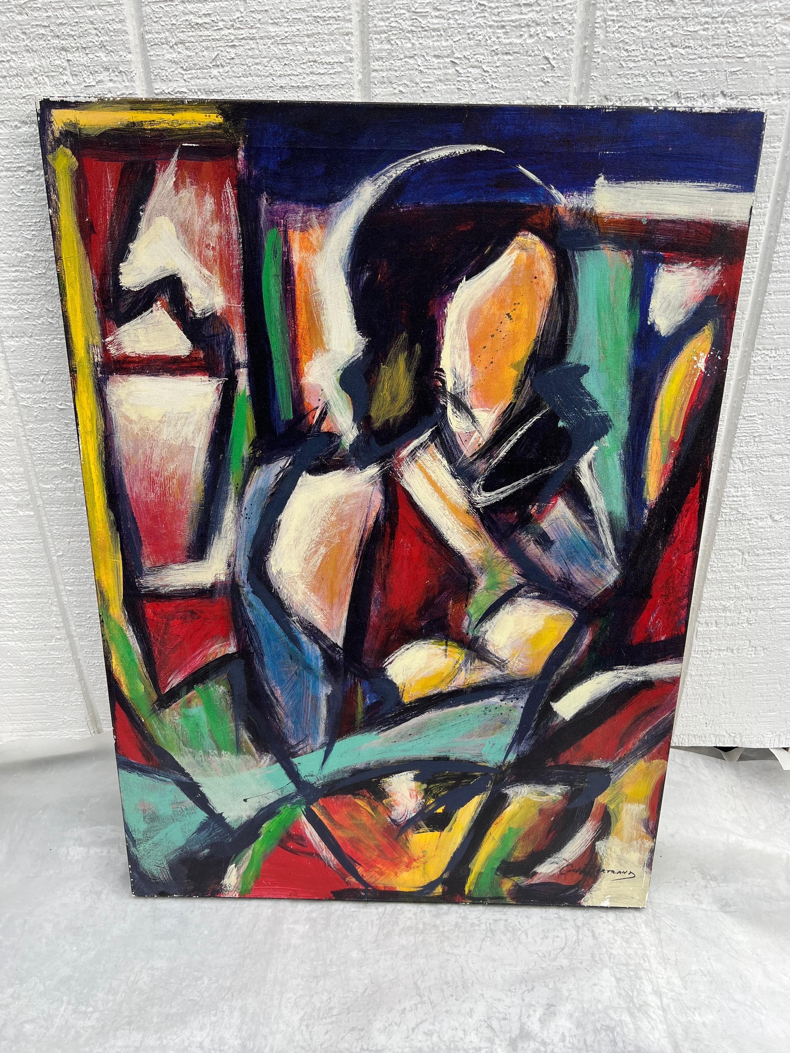 Carol Bertrand Mid-Century Modern Abstract of a Woman For Sale 5