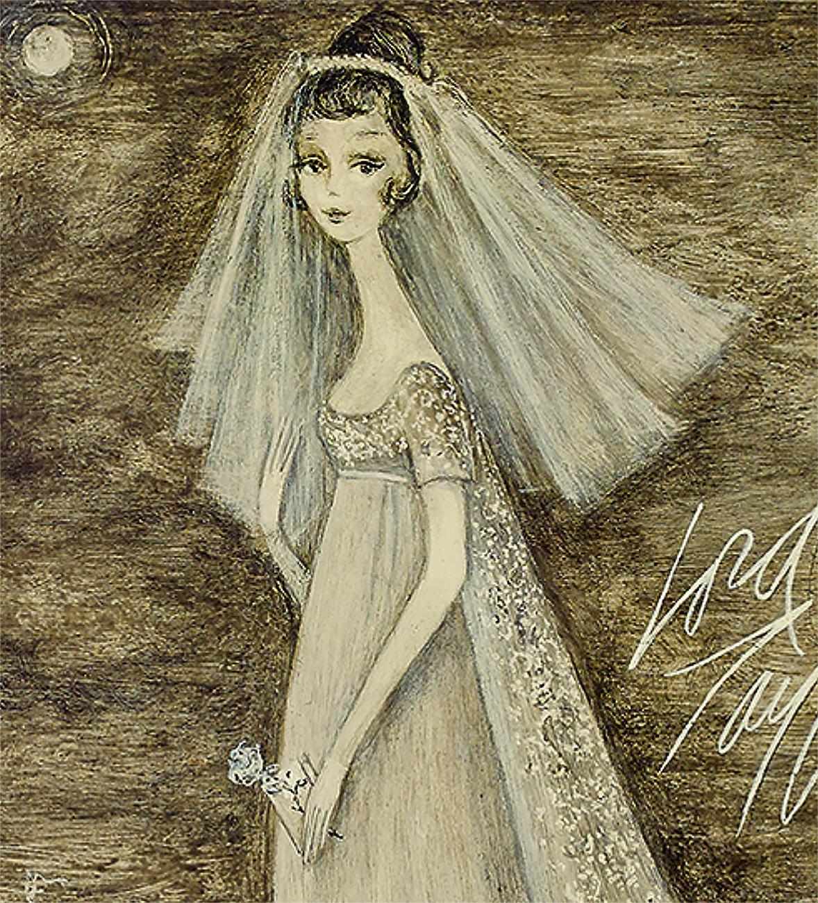 In The Bride's Shop, Lord & Taylor - Painting by Carol Blanchard