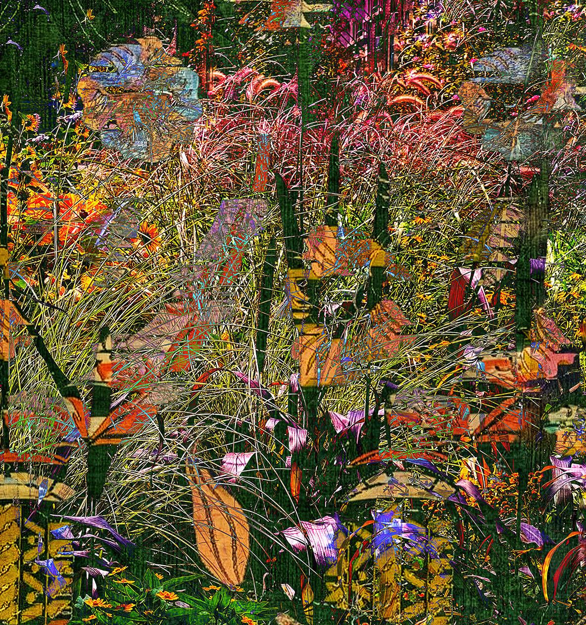 Colored Landscape Photomontage, Impression d'archives 'Eden' en vente 2