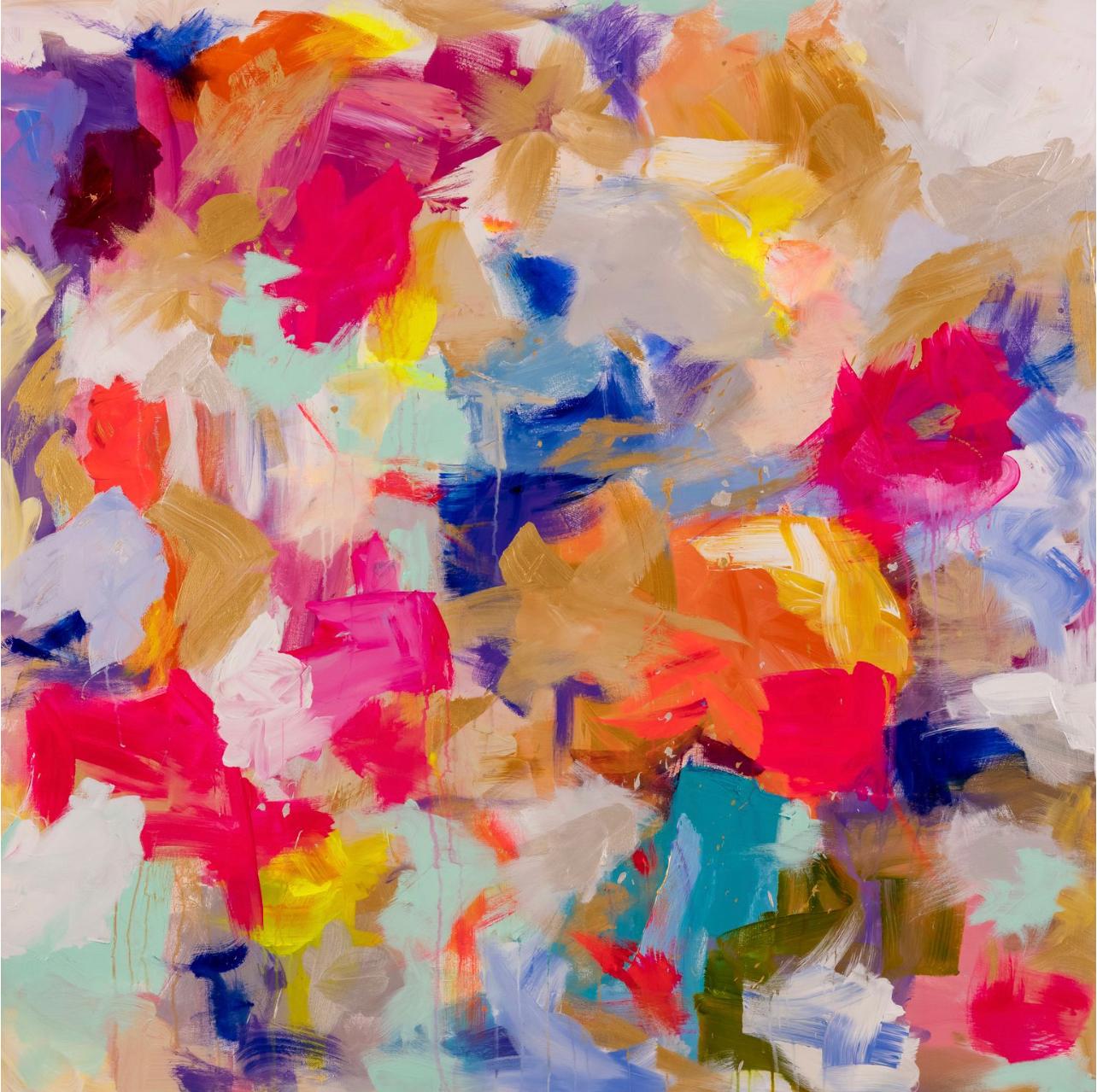 Carol Calicchio Abstract Painting - Catalonian Flower Beds
