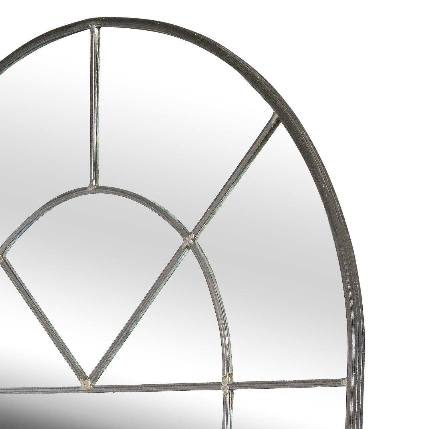 North American Carol Canner Mirror with Hand-Set Lead 1970s 'Signed'