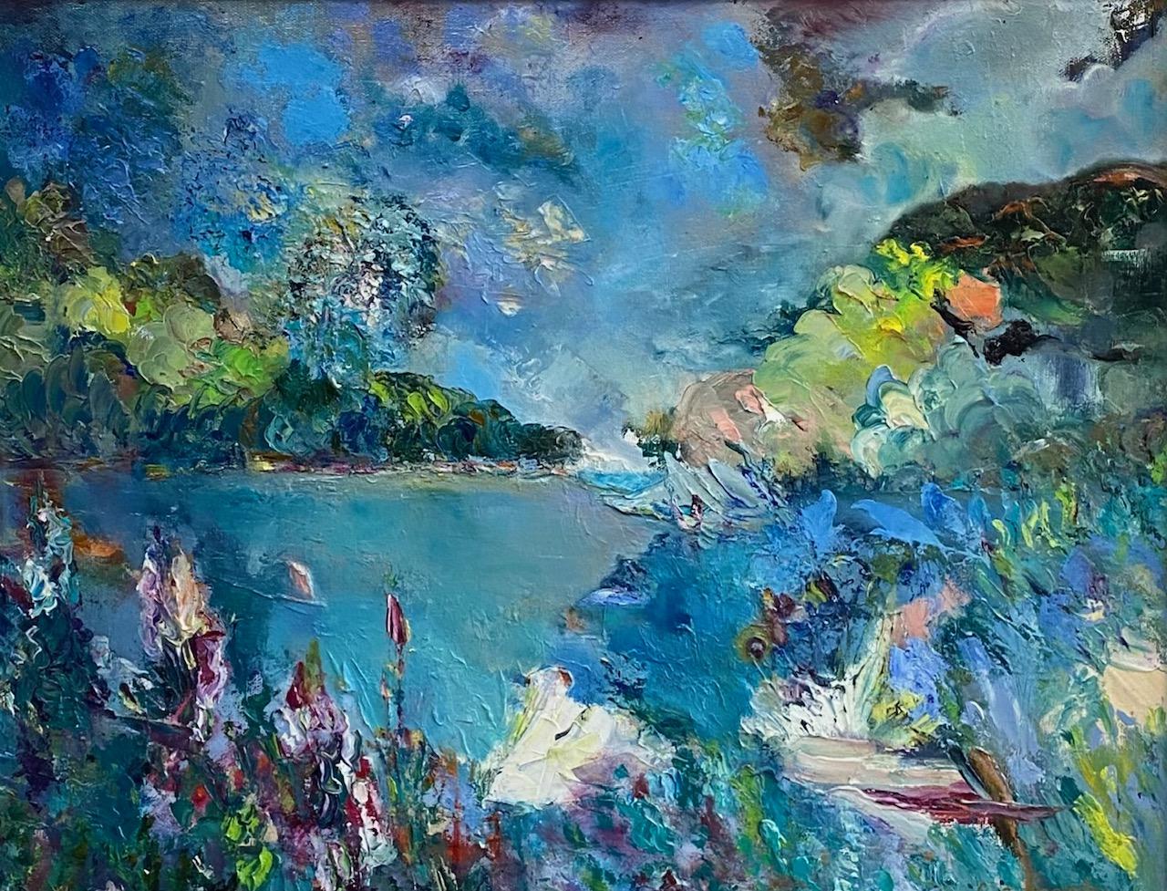Bermuda, original abstract expressionist marine landscape For Sale 2