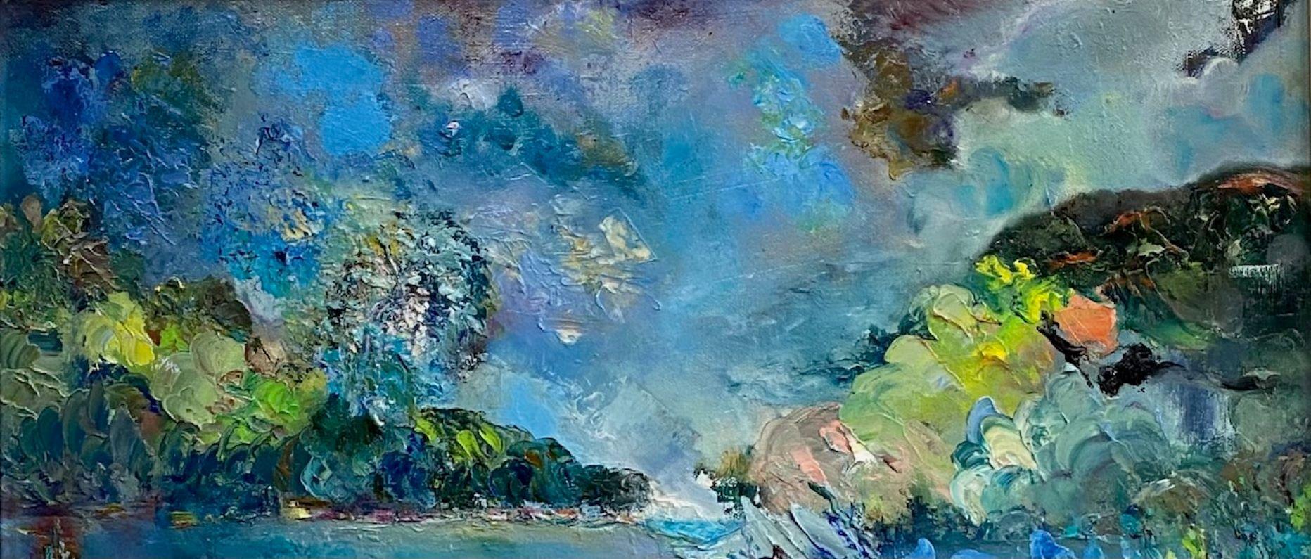 Bermuda, original abstract expressionist marine landscape For Sale 3