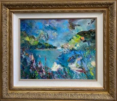 Bermudes, paysage marin expressionniste abstrait original