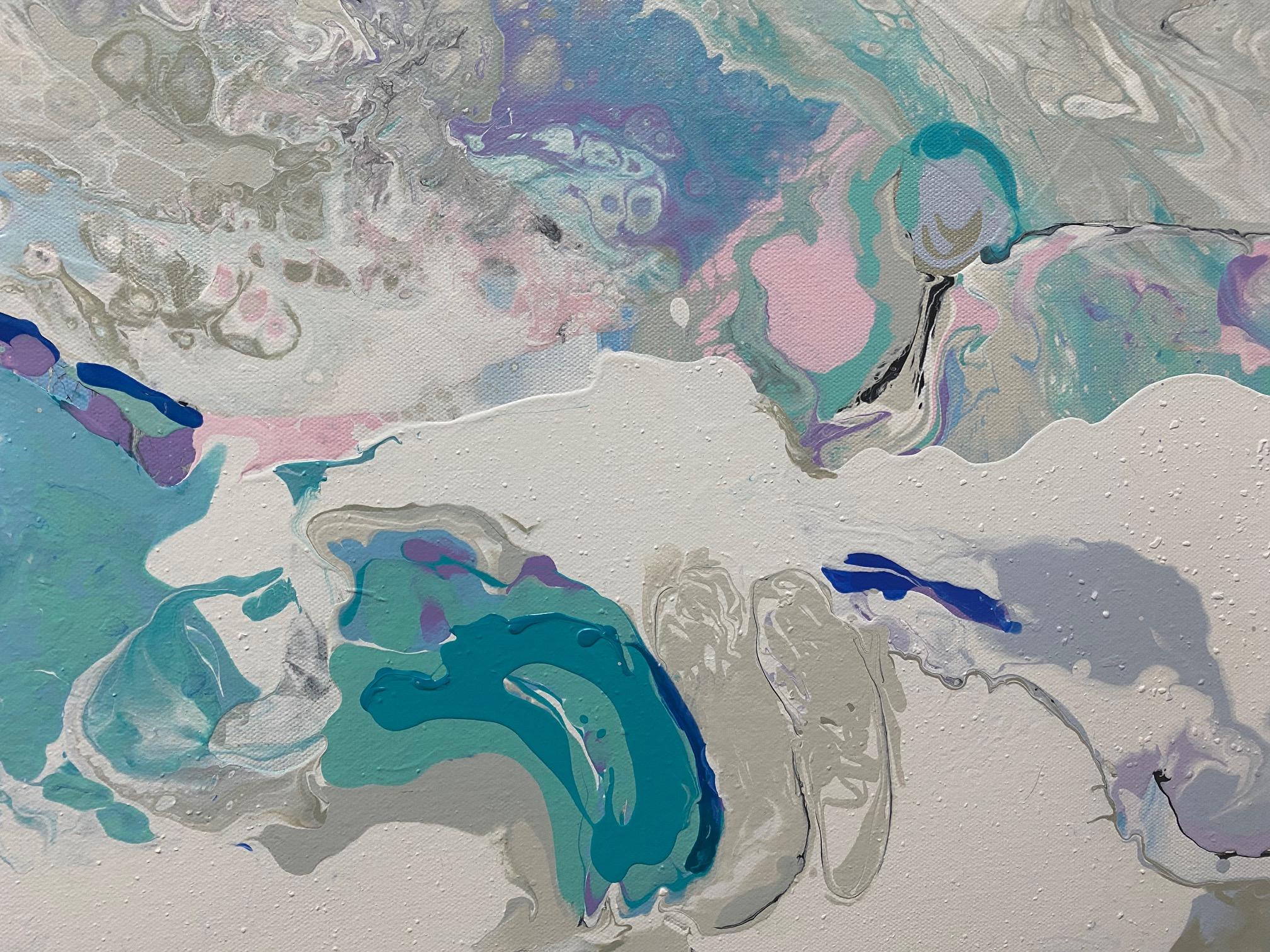 Coastal II, 36 x 48 original abstract expressionist acrylic marine landscape For Sale 5