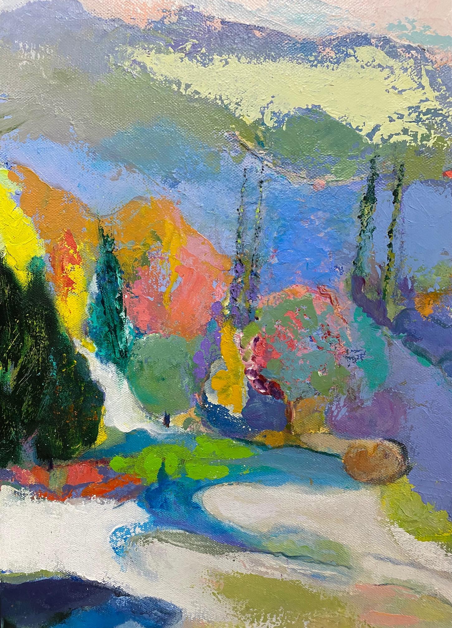 Lake Como, Italy, really is of superior luxury down to the very details;  it meanders through wishes and dreams of exotic hues, textures and nuances.  Artist Carol Carpenter's abstract expressionist work reflects her desire to touch the human soul