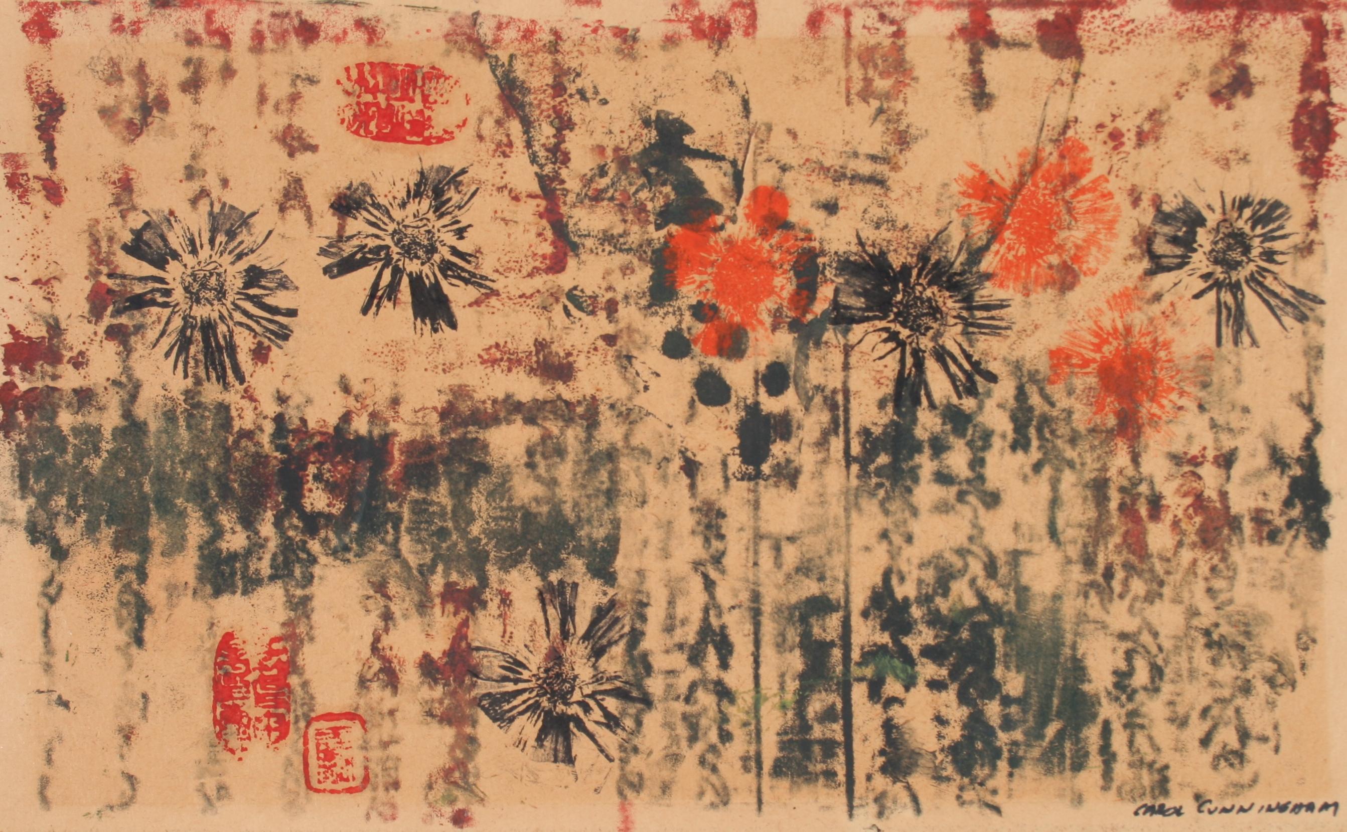 Abstracted Floral Print 1963 Monotype