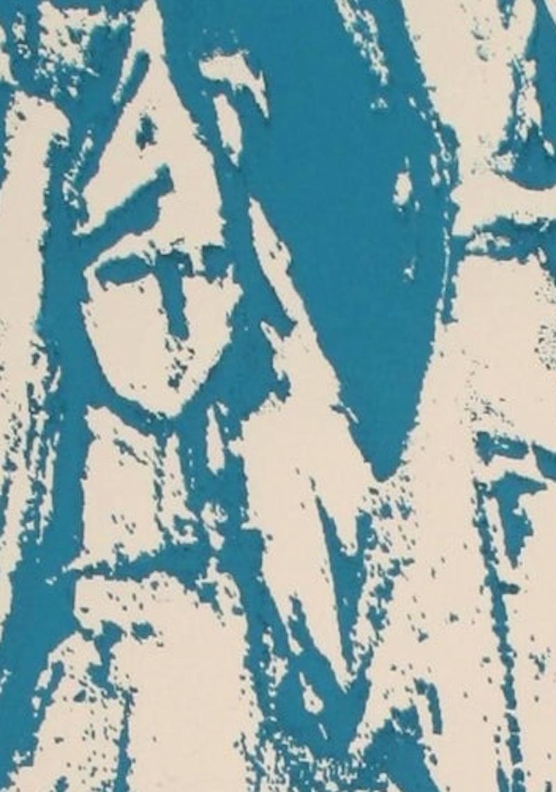Christmas Kings Serigraph in Blue, Circa 1970s - Print by Carol Cunningham