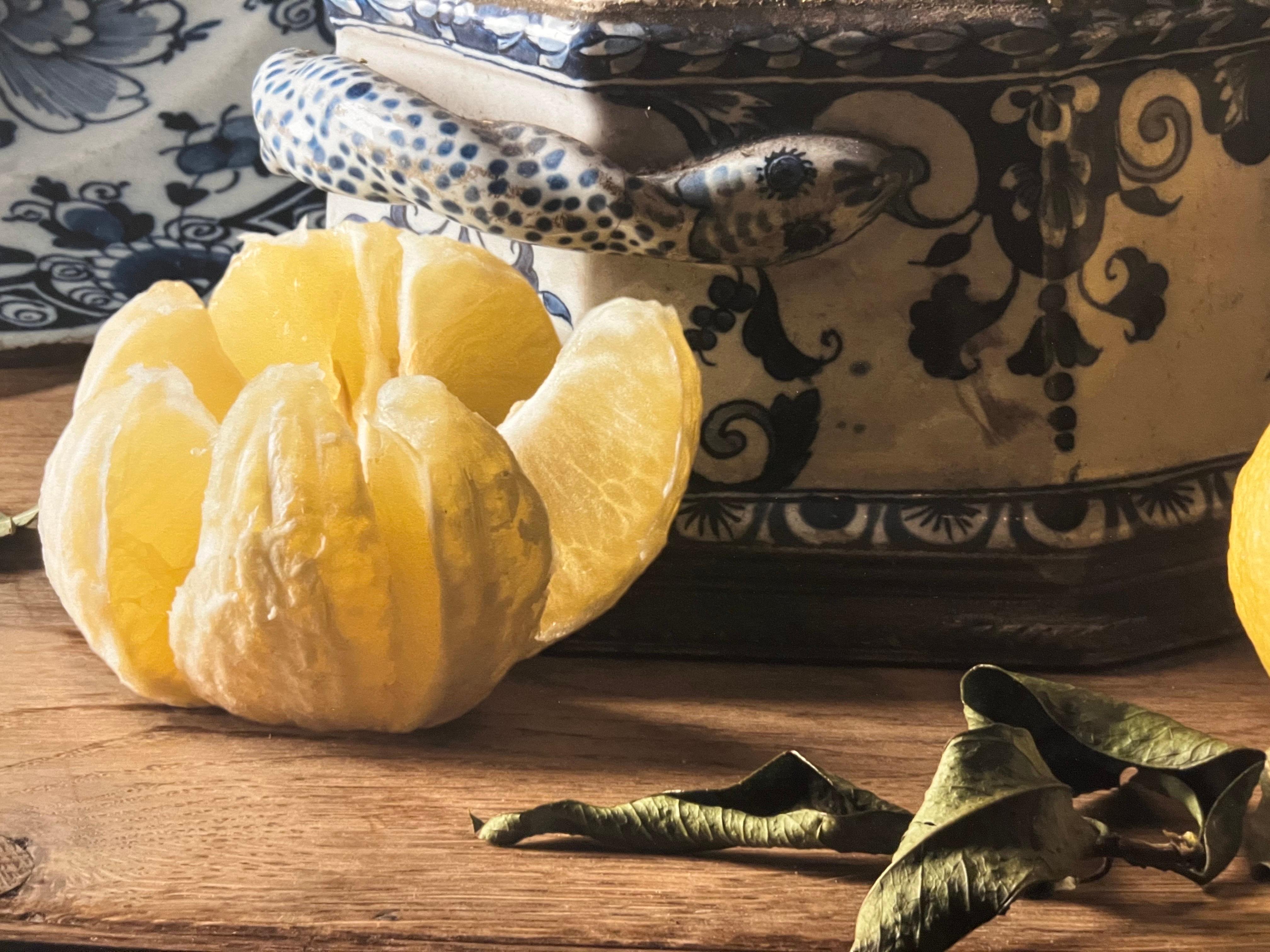 Les Citrons 2 by Carol Descordes, Framed Lemon Food Still Life Photograph For Sale 1