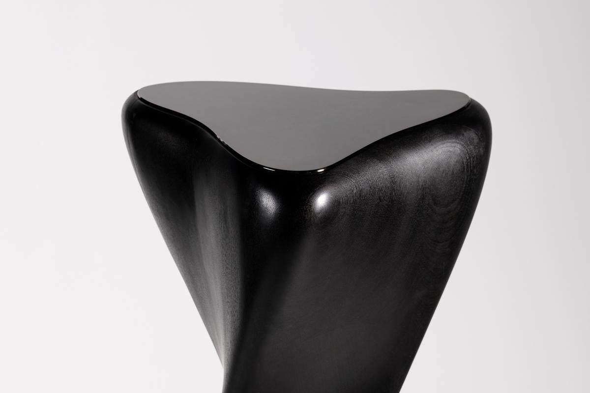 Blackened Carol Egan, Hand Carved Twisting Pedestal, United States, 2014 For Sale