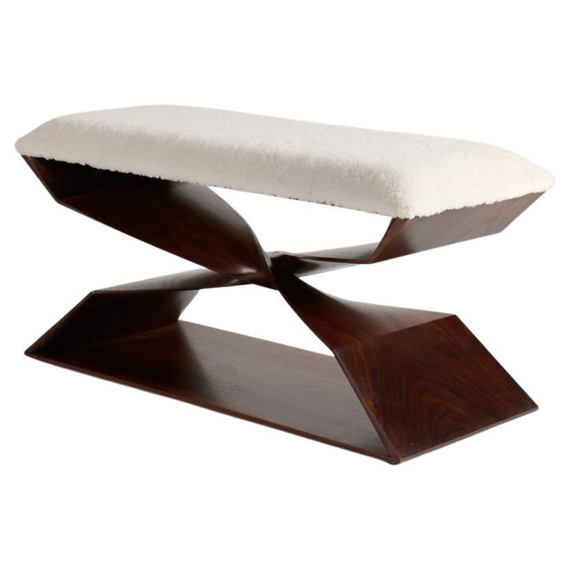 Carol Egan, Sculptural Hand-Carved Bench, United States, 2012 For Sale